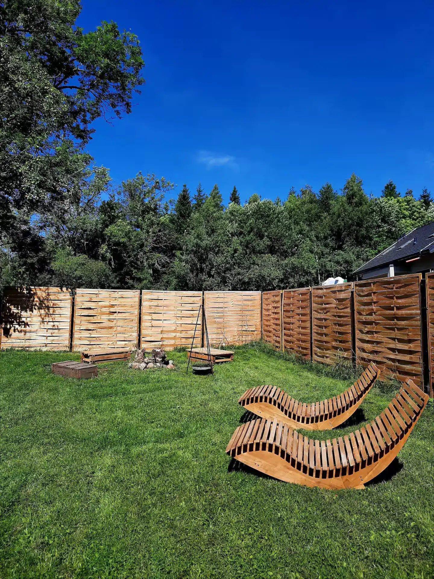 Sonnenliege im Garten